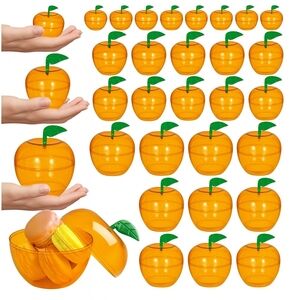 30 Pc Orange / Apple / Pumpkin Shaped Containers